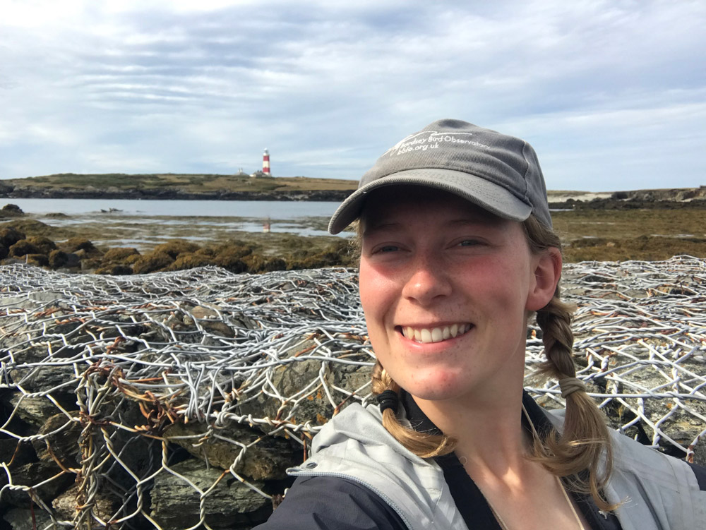 Kate on Bardsey Island.