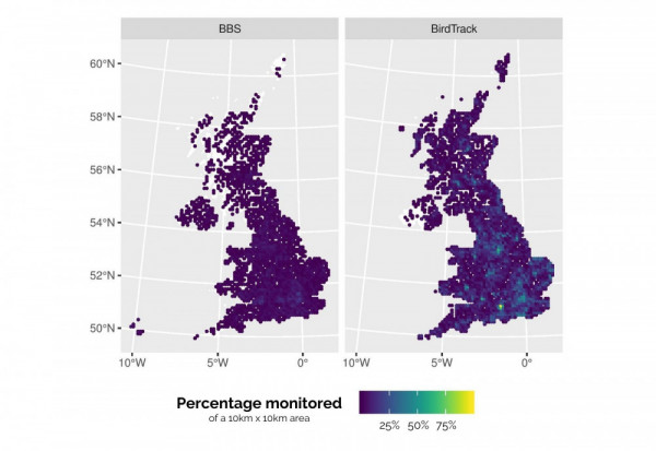 BirdTrack maps