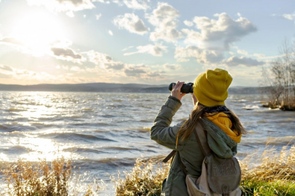 Birdwatching in winter. Lena Viridis / stock.adobe.com