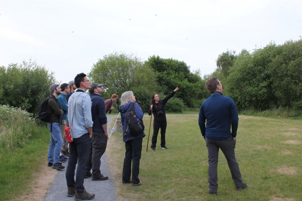 Sandra from Lough Neagh Discovery Centre leads a nest-finding workshop. Jemma Davies