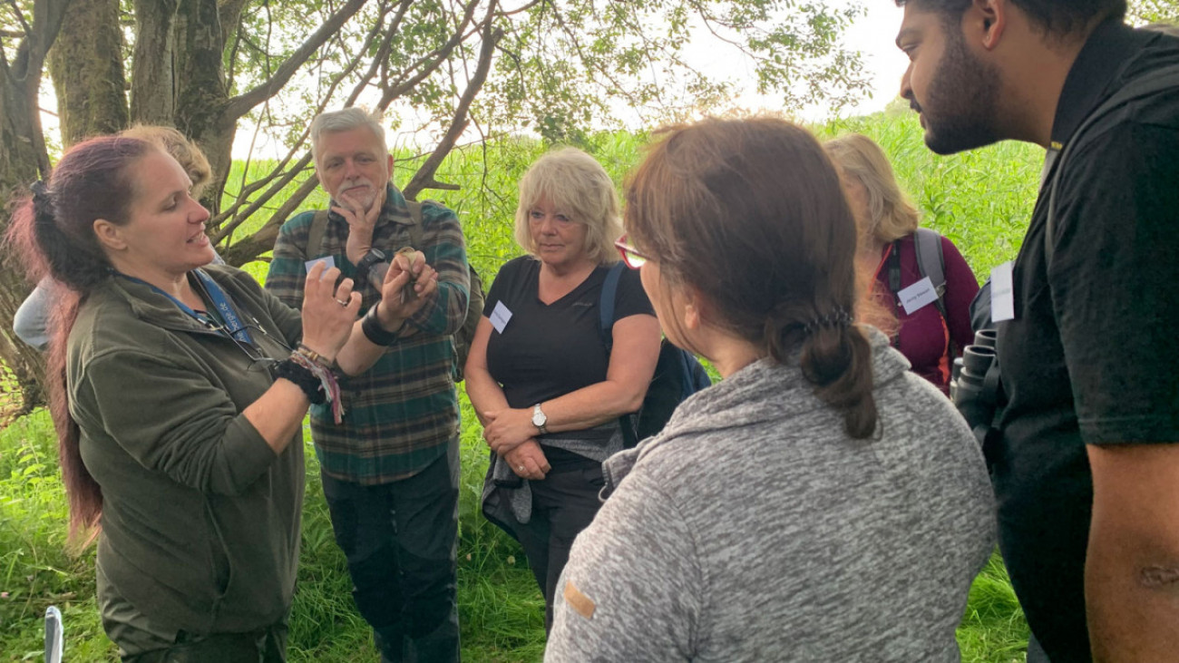 The ringing demonstration at the Wild Weekend 2023. Sorrel Lyall