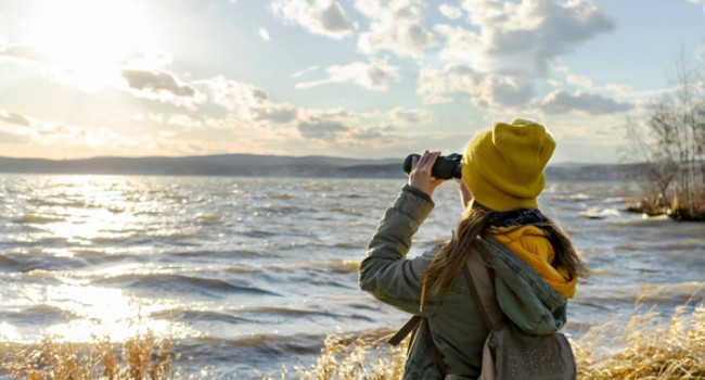 Birdwatching in winter. Lena Viridis / stock.adobe.com