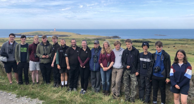 Attendees and staff of the 2019 Bardsey Young Birders’ Week - Steve Stansfield