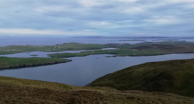 View westwards from the Clift Hills, South Mainland, Shetland