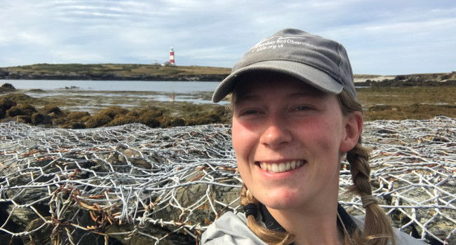 Kate on Bardsey Island.