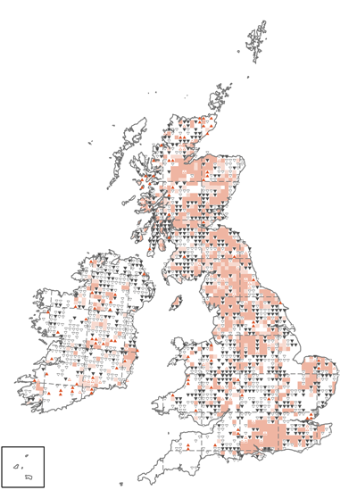 Woodcock breeding distribution map 2007-2011