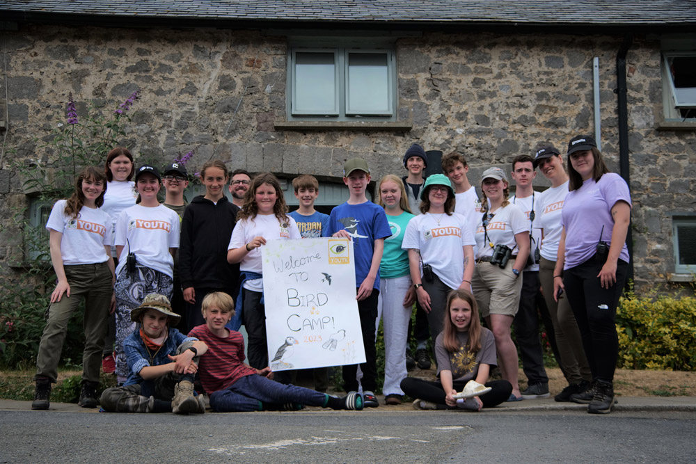 Bird Camp Wales group photo.